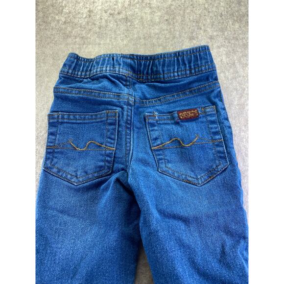 7 For All Mankind Toddler Blue Denim Joggers Size 2T - Picture 4 of 6